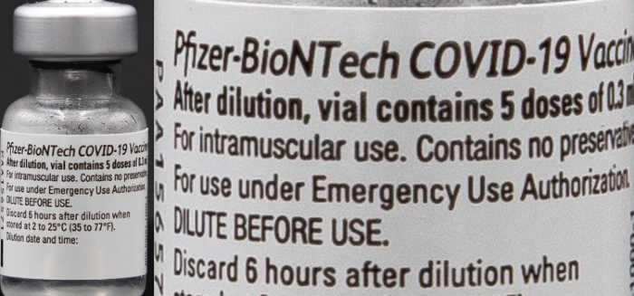vaccine vial label